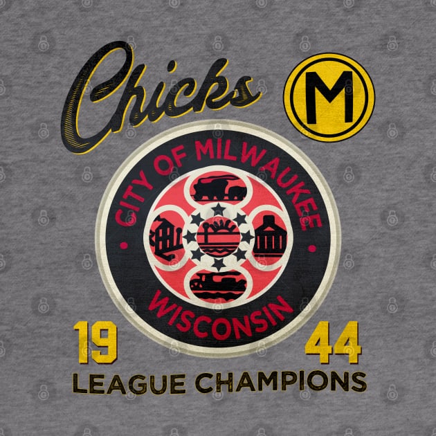 Milwaukee Chicks • AAGPBL Patch • Milwaukee, Wisconsin by The MKE Rhine Maiden